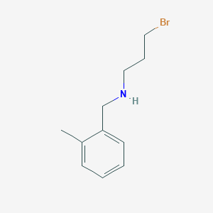 molecular formula C11H16BrN B13292260 (3-Bromopropyl)[(2-methylphenyl)methyl]amine 