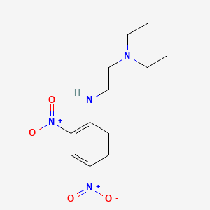 molecular formula C12H18N4O4 B1329228 苯胺，N-(2-(二乙氨基)乙基)-2,4-二硝基- CAS No. 56223-91-7