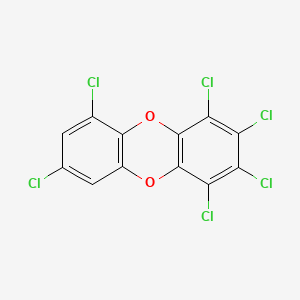 molecular formula C12H2Cl6O2 B1329230 1,2,3,4,6,8-Hexachlorodibenzo-P-dioxin CAS No. 58200-67-2