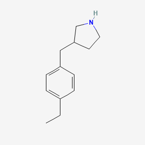 molecular formula C13H19N B13292300 3-[(4-Ethylphenyl)methyl]pyrrolidine 