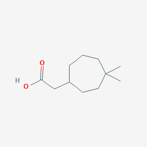 molecular formula C11H20O2 B13292305 2-(4,4-Dimethylcycloheptyl)aceticacid 