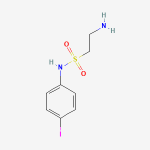 molecular formula C8H11IN2O2S B13292325 2-amino-N-(4-iodophenyl)ethane-1-sulfonamide 