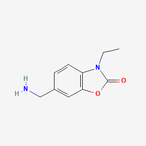molecular formula C10H12N2O2 B13292348 6-(Aminomethyl)-3-ethyl-2,3-dihydro-1,3-benzoxazol-2-one 