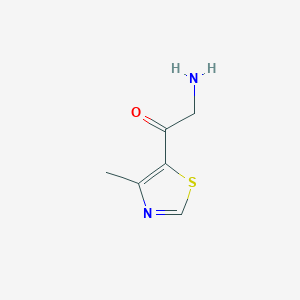 molecular formula C6H8N2OS B13292354 2-Amino-1-(4-methyl-1,3-thiazol-5-yl)ethan-1-one 