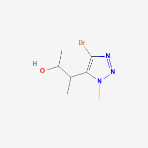 molecular formula C7H12BrN3O B13292392 3-(4-Bromo-1-methyl-1H-1,2,3-triazol-5-yl)butan-2-ol 