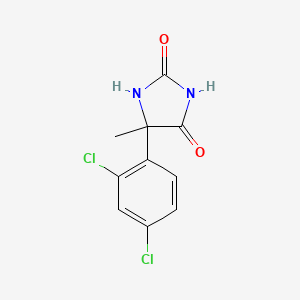 molecular formula C10H8Cl2N2O2 B1329240 5-(2,4-Dichlorophenyl)-5-methylimidazolidine-2,4-dione CAS No. 64464-19-3