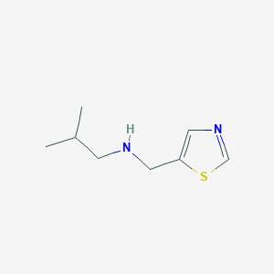 molecular formula C8H14N2S B13292442 (2-Methylpropyl)(1,3-thiazol-5-ylmethyl)amine 