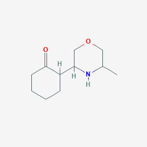 molecular formula C11H19NO2 B13292456 2-(5-Methylmorpholin-3-yl)cyclohexan-1-one 