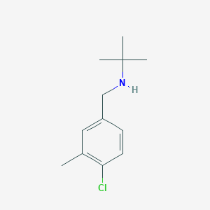molecular formula C12H18ClN B13292479 Tert-butyl[(4-chloro-3-methylphenyl)methyl]amine 