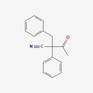 molecular formula C17H15NO B1329248 2-苄基-3-氧代-2-苯基丁腈 CAS No. 73747-26-9