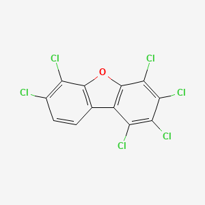 molecular formula C12H2Cl6O B1329252 1,2,3,4,6,7-Hexachlorodibenzofuran CAS No. 79060-60-9