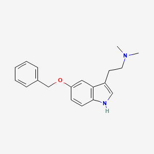 molecular formula C19H22N2O B1329258 1H-Indole-3-ethanamine, N,N'-dimethyl-5-(phenylmethoxy)- CAS No. 25390-67-4