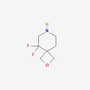 molecular formula C7H11F2NO B13292586 5,5-Difluoro-2-oxa-7-azaspiro[3.5]nonane 