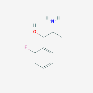 molecular formula C9H12FNO B13292599 2-Amino-1-(2-fluorophenyl)propan-1-ol 