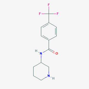 molecular formula C13H15F3N2O B13292618 N-(Piperidin-3-YL)-4-(trifluoromethyl)benzamide 