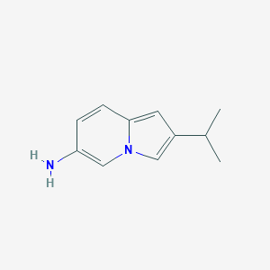 molecular formula C11H14N2 B13292706 2-(Propan-2-yl)indolizin-6-amine 