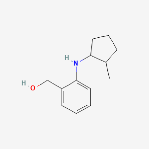 molecular formula C13H19NO B13292725 {2-[(2-Methylcyclopentyl)amino]phenyl}methanol 
