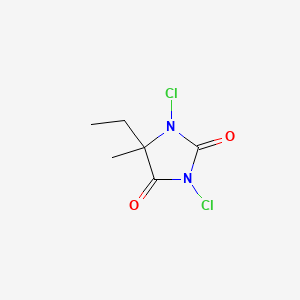 molecular formula C6H8Cl2N2O2 B1329273 1,3-Dichloro-5-ethyl-5-methylhydantoin CAS No. 89415-87-2