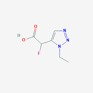 molecular formula C6H8FN3O2 B13292733 2-(1-Ethyl-1H-1,2,3-triazol-5-yl)-2-fluoroacetic acid 