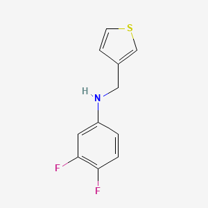 molecular formula C11H9F2NS B13292742 3,4-difluoro-N-(thiophen-3-ylmethyl)aniline 