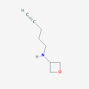 molecular formula C8H13NO B13292753 N-(Pent-4-YN-1-YL)oxetan-3-amine 