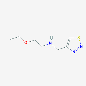 molecular formula C7H13N3OS B13292784 (2-Ethoxyethyl)(1,2,3-thiadiazol-4-ylmethyl)amine 
