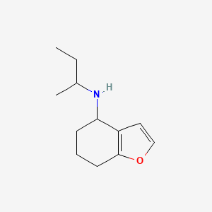 molecular formula C12H19NO B13292795 N-(butan-2-yl)-4,5,6,7-tetrahydro-1-benzofuran-4-amine 