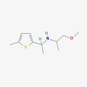 molecular formula C11H19NOS B13292803 (1-Methoxypropan-2-YL)[1-(5-methylthiophen-2-YL)ethyl]amine 