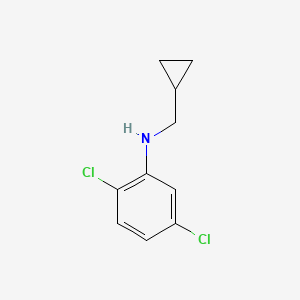 molecular formula C10H11Cl2N B13292816 2,5-dichloro-N-(cyclopropylmethyl)aniline 