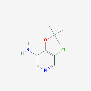 molecular formula C9H13ClN2O B13292821 4-(tert-Butoxy)-5-chloropyridin-3-amine 