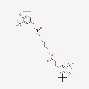 molecular formula C40H62O6 B1329283 Hexamethylene bis[3-(3,5-di-tert-butyl-4-hydroxyphenyl)propionate] CAS No. 35074-77-2