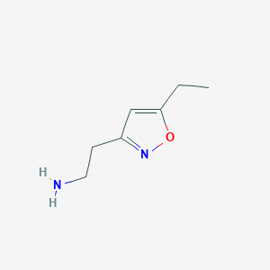 molecular formula C7H12N2O B13292833 2-(5-Ethyl-1,2-oxazol-3-yl)ethan-1-amine 