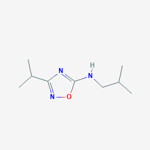 molecular formula C9H17N3O B13292847 n-Isobutyl-3-isopropyl-1,2,4-oxadiazol-5-amine 