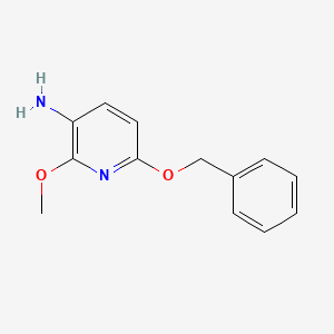 molecular formula C13H14N2O2 B13292848 6-(Benzyloxy)-2-methoxypyridin-3-amine 