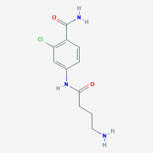 molecular formula C11H14ClN3O2 B13292852 4-(4-Aminobutanamido)-2-chlorobenzamide 