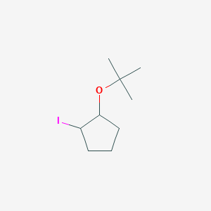 molecular formula C9H17IO B13292898 1-(Tert-butoxy)-2-iodocyclopentane 