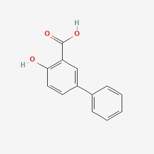 molecular formula C13H10O3 B1329293 4-Hydroxy[1,1'-biphenyl]-3-carboxylic acid CAS No. 323-87-5