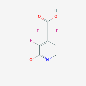molecular formula C8H6F3NO3 B13292993 2,2-Difluoro-2-(3-fluoro-2-methoxypyridin-4-yl)acetic acid 