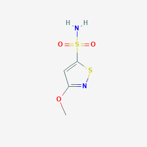 molecular formula C4H6N2O3S2 B13293000 3-Methoxy-1,2-thiazole-5-sulfonamide 