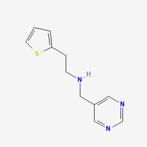 molecular formula C11H13N3S B13293004 (Pyrimidin-5-ylmethyl)[2-(thiophen-2-yl)ethyl]amine 