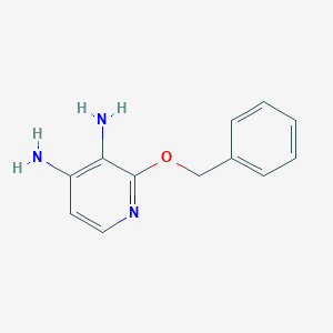 molecular formula C12H13N3O B13293029 2-(Benzyloxy)pyridine-3,4-diamine 