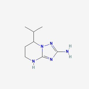 molecular formula C8H15N5 B13293031 7-(Propan-2-yl)-4H,5H,6H,7H-[1,2,4]triazolo[1,5-a]pyrimidin-2-amine 