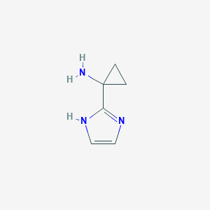 molecular formula C6H9N3 B13293043 1-(1H-Imidazol-2-YL)cyclopropan-1-amine 