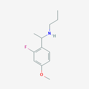 molecular formula C12H18FNO B13293044 [1-(2-Fluoro-4-methoxyphenyl)ethyl](propyl)amine 