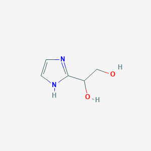 molecular formula C5H8N2O2 B13293067 1-(1H-imidazol-2-yl)ethane-1,2-diol 