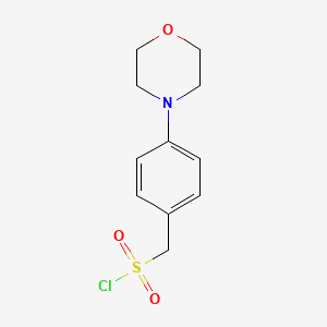 molecular formula C11H14ClNO3S B13293071 [4-(Morpholin-4-yl)phenyl]methanesulfonyl chloride 