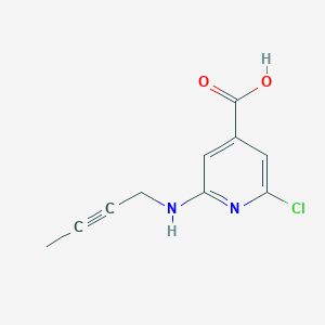 molecular formula C10H9ClN2O2 B13293077 2-[(But-2-yn-1-yl)amino]-6-chloropyridine-4-carboxylic acid 
