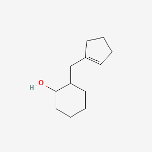 molecular formula C12H20O B13293079 2-(Cyclopent-1-en-1-ylmethyl)cyclohexan-1-ol 