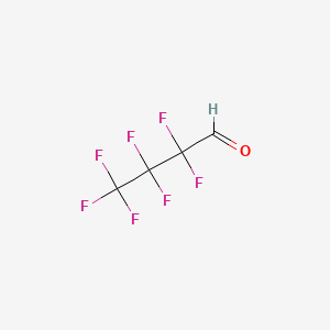 molecular formula C4HF7O B1329308 Heptafluorobutyraldehyde CAS No. 375-02-0