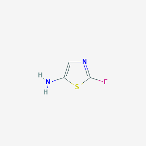 molecular formula C3H3FN2S B13293085 2-Fluoro-1,3-thiazol-5-amine 